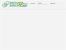Tablet Screenshot of notaria18cali.com